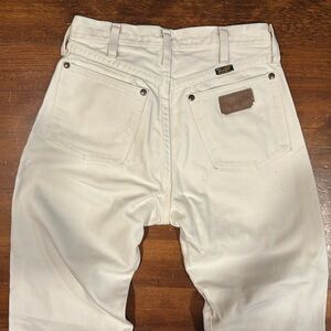 Vintage, straight leg, white wrangler, 29 x 30